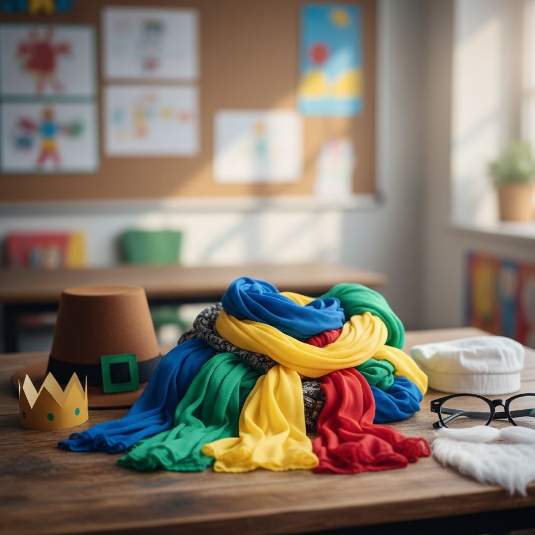 Various scarfs of different colors